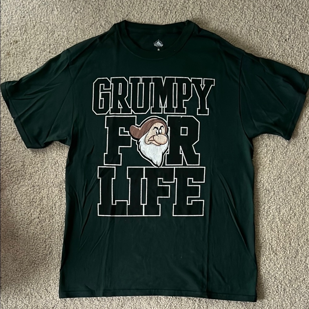 Disney Black Grumpy For Life Short Sleeve Tee
